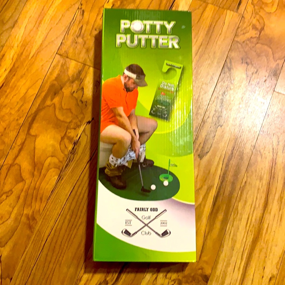 Potty Putter novelty game bathroom golf funny gag gift in box toilet joke NEW